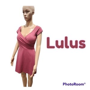 $15! Today Only! Lulus Short Sleeve Surplice Skater Dress